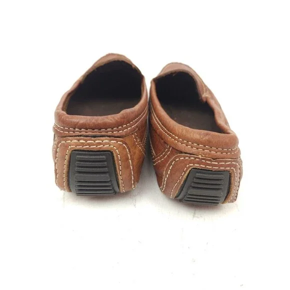 Duluth Trading Co Brown Pebble Leather Driving Loafer Men's 8 W 43183
